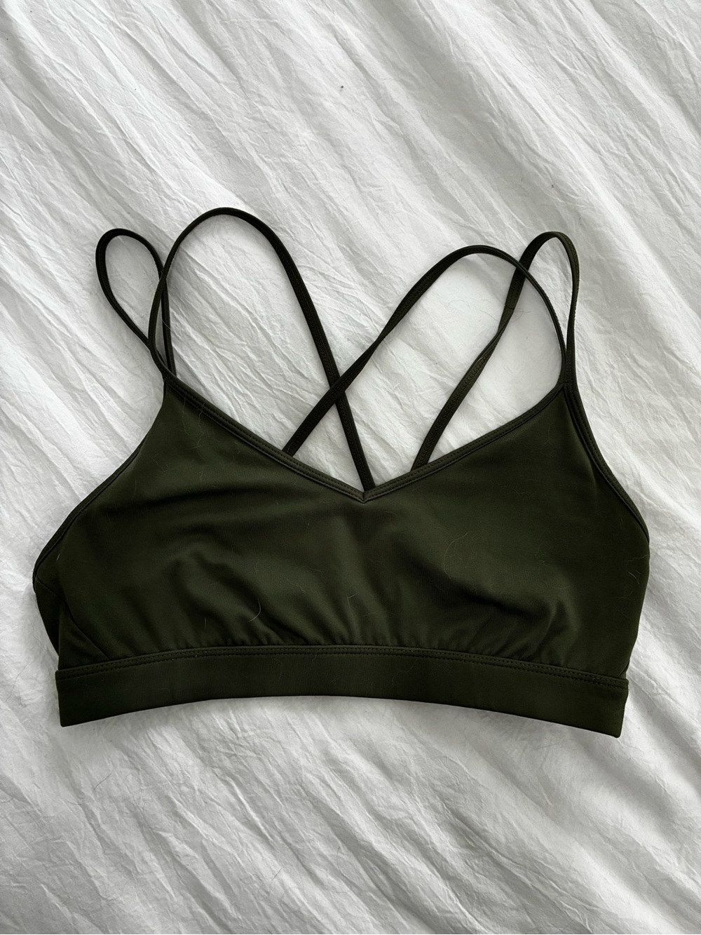 Old Navy Olive Green Strappy Sports Bra